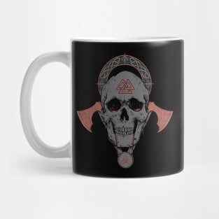 Viking Skull Nordic Scandinavian Pagan Symbols Mug